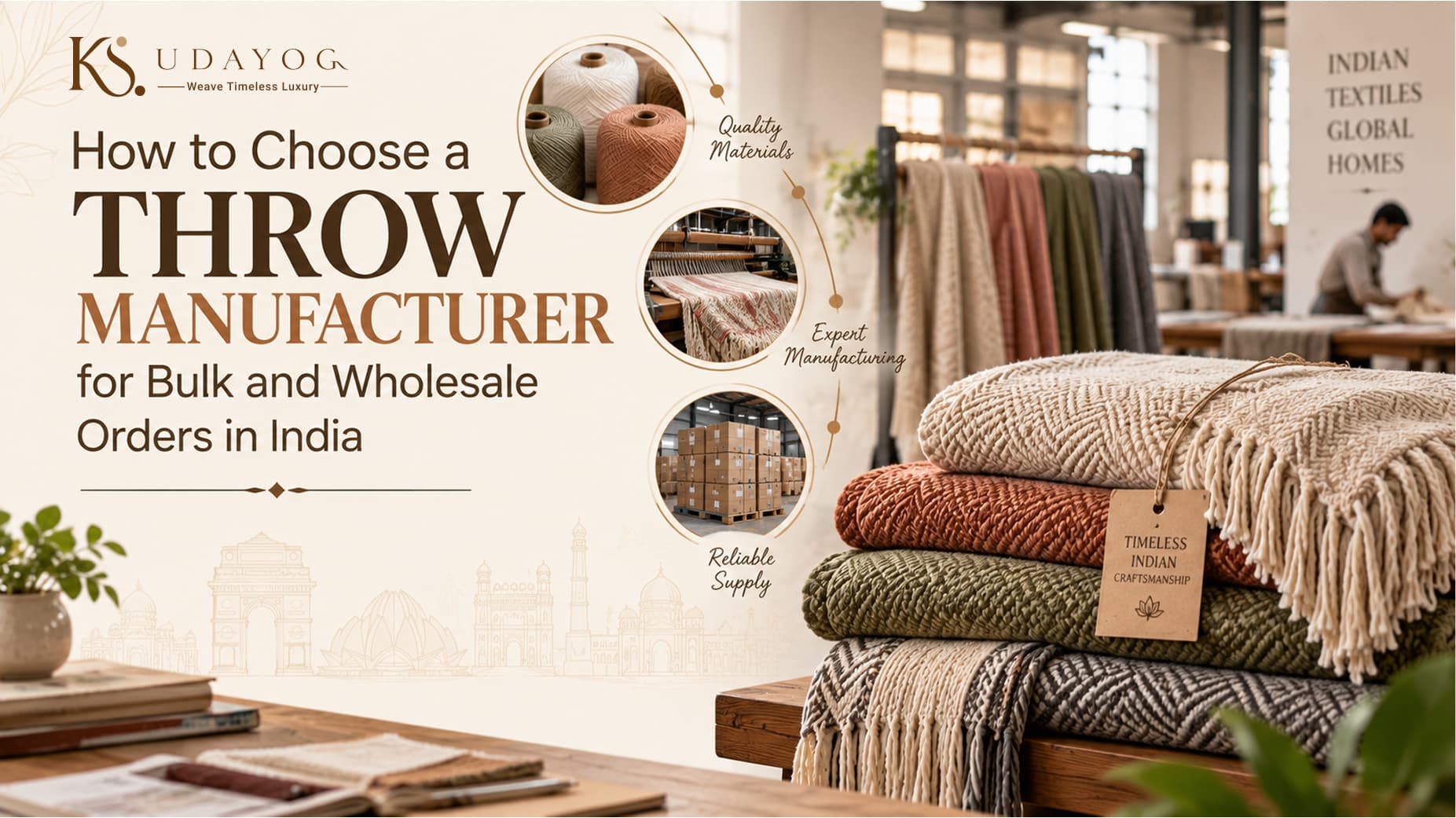How to Choose a Throw Manufacturer for Bulk and Wholesale Orders in India